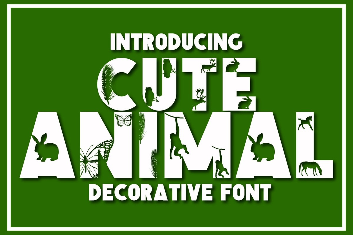 Cute Animal Font preview