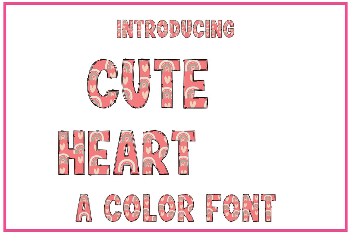 Cute Heart Font preview
