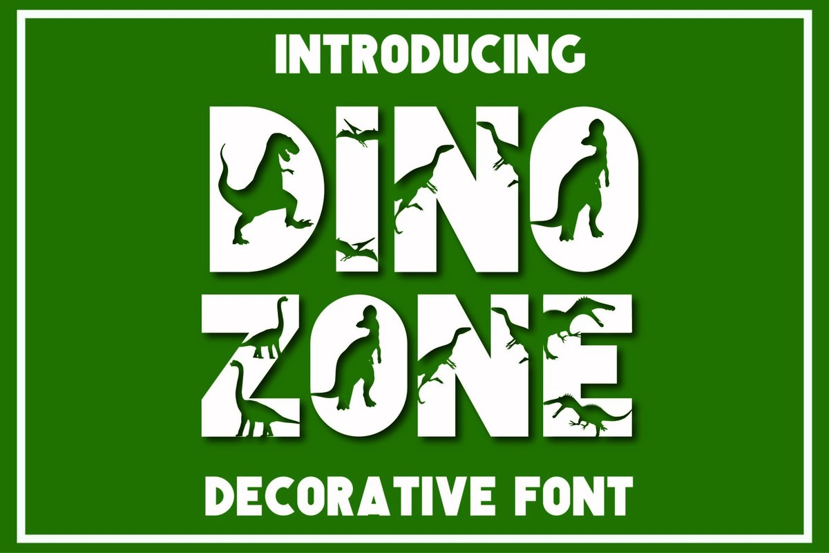 Dinozone Font preview