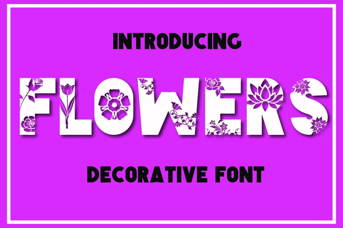 Flowers Font preview