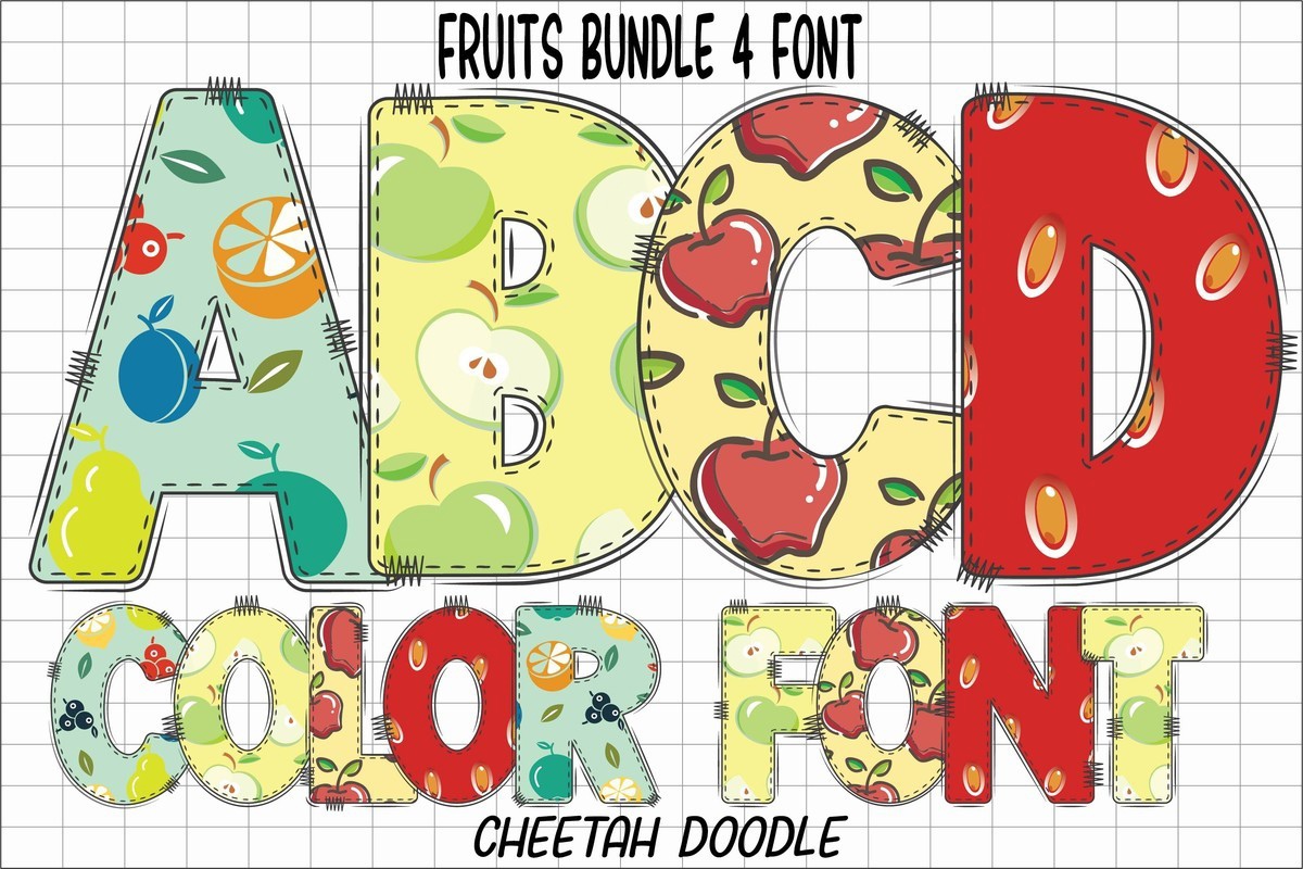 Fruits Font preview