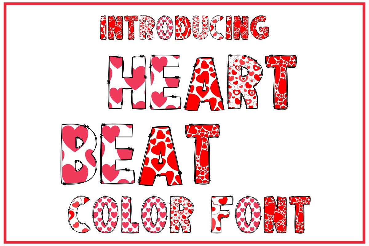 Heart Beat Font preview