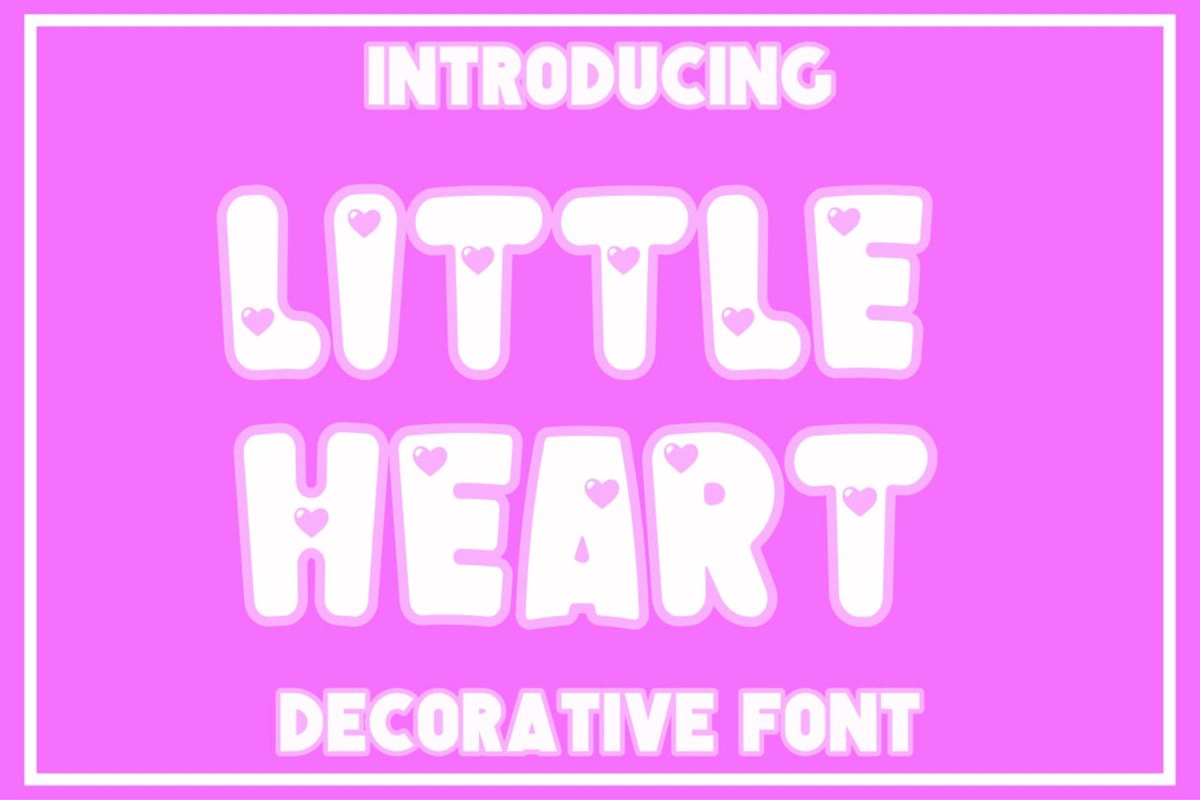 Little Heart Regular Font preview