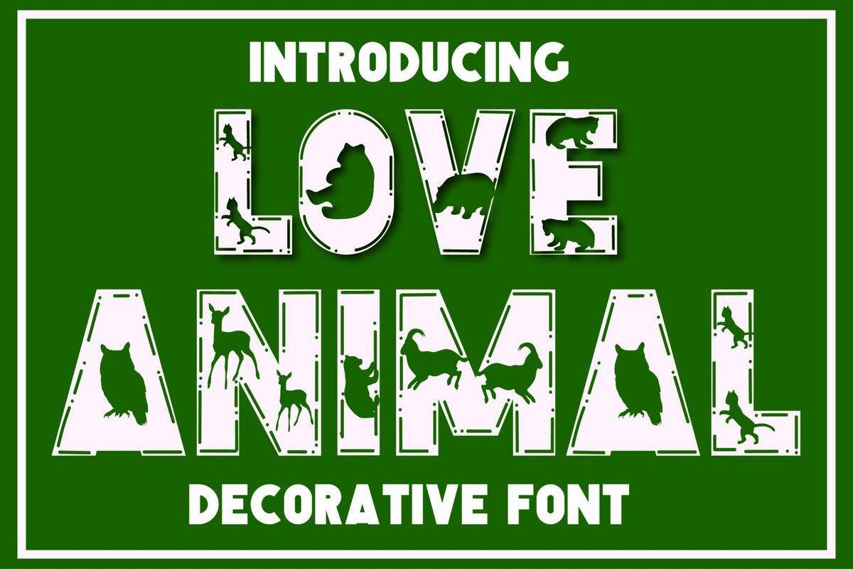 Love Animal Font preview