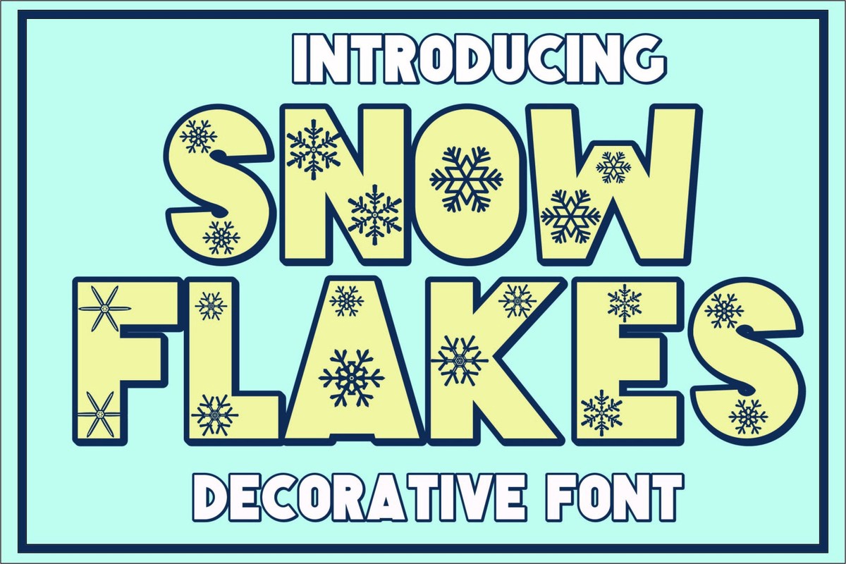 Snow Flakes Font preview