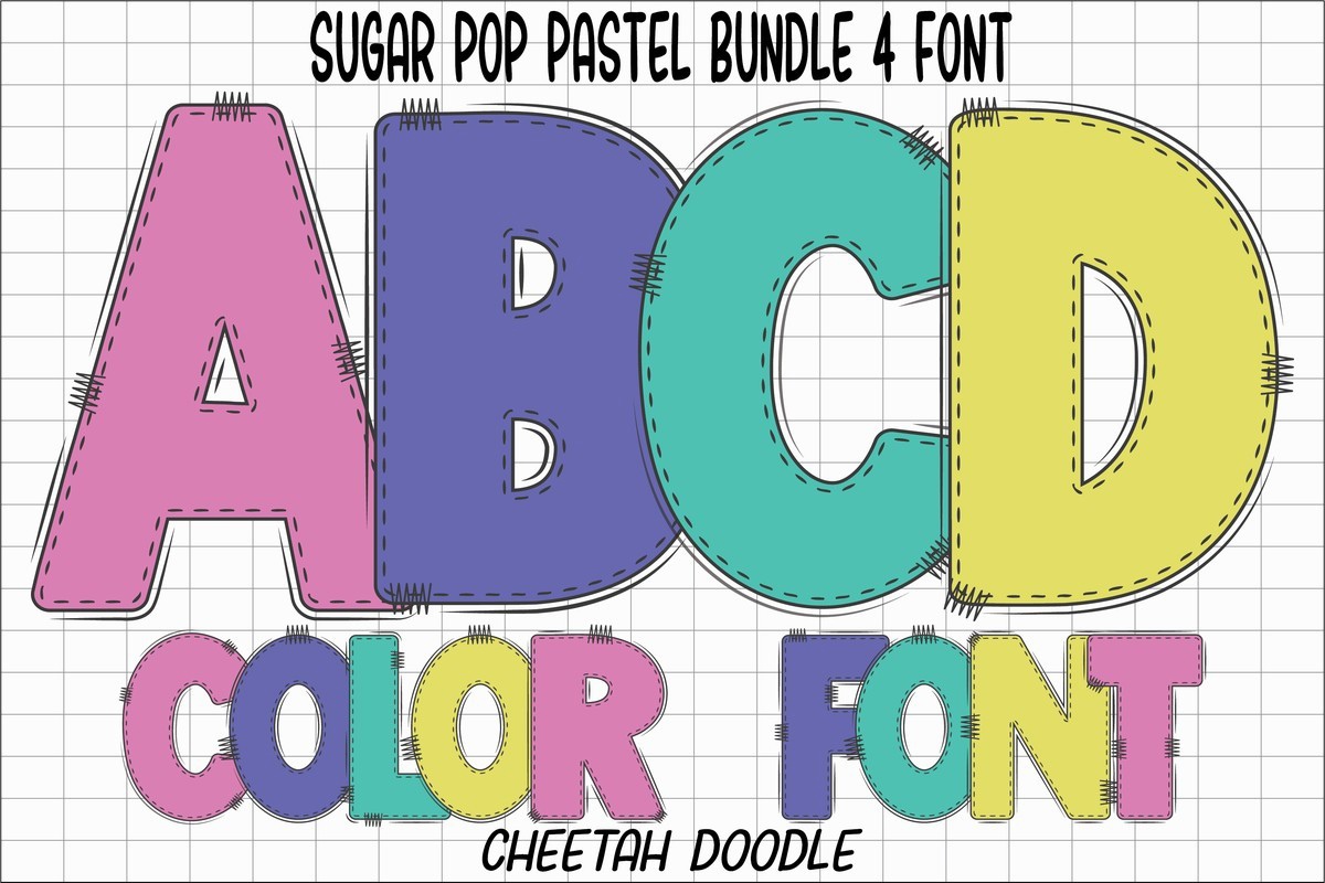 Sugar Pop Pastel 4 Font preview