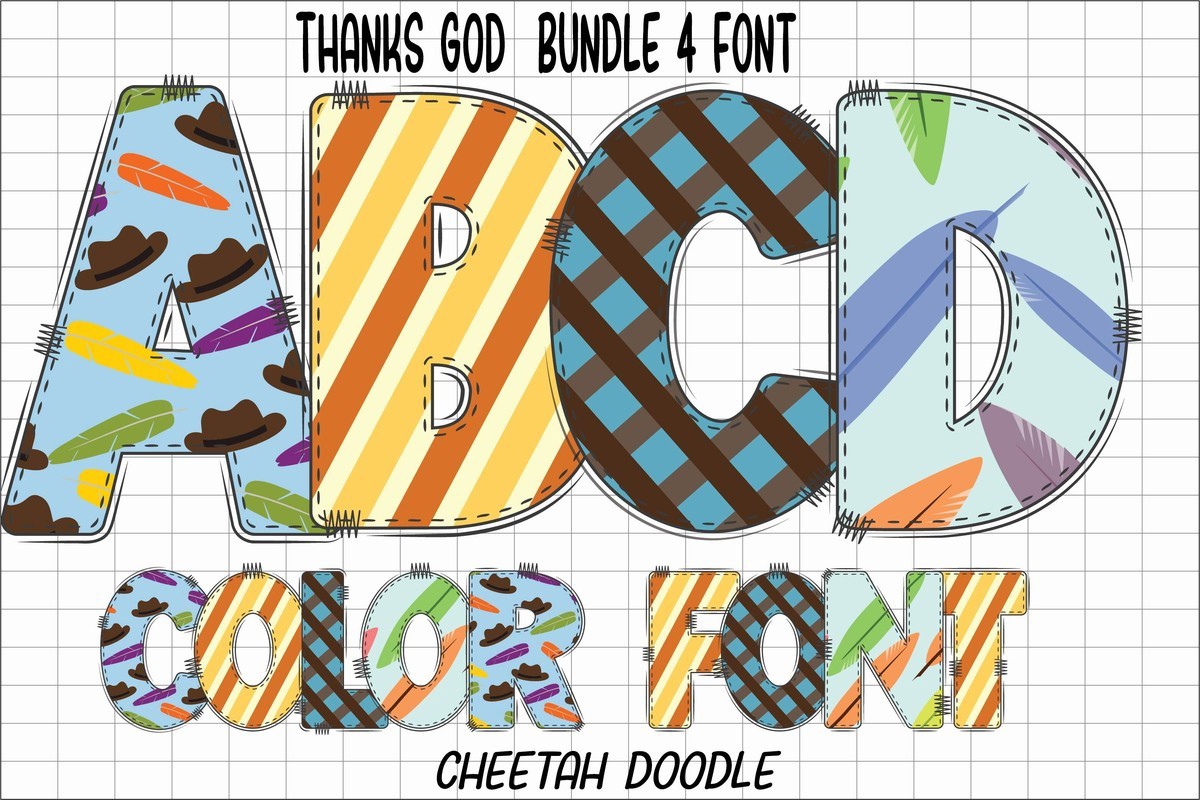 Thanks God 1 Font preview