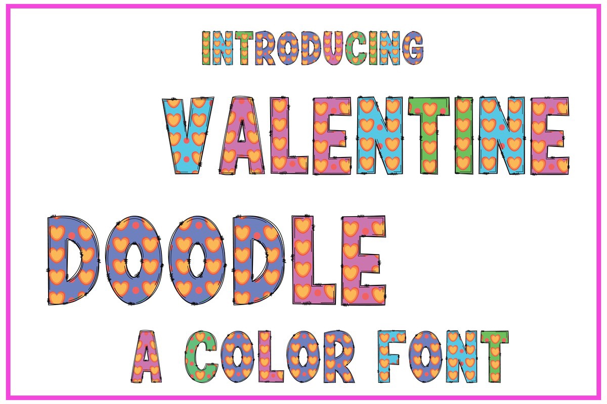 Valentine Doodle Font preview