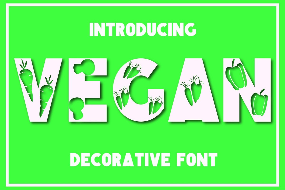 Vegan Font preview