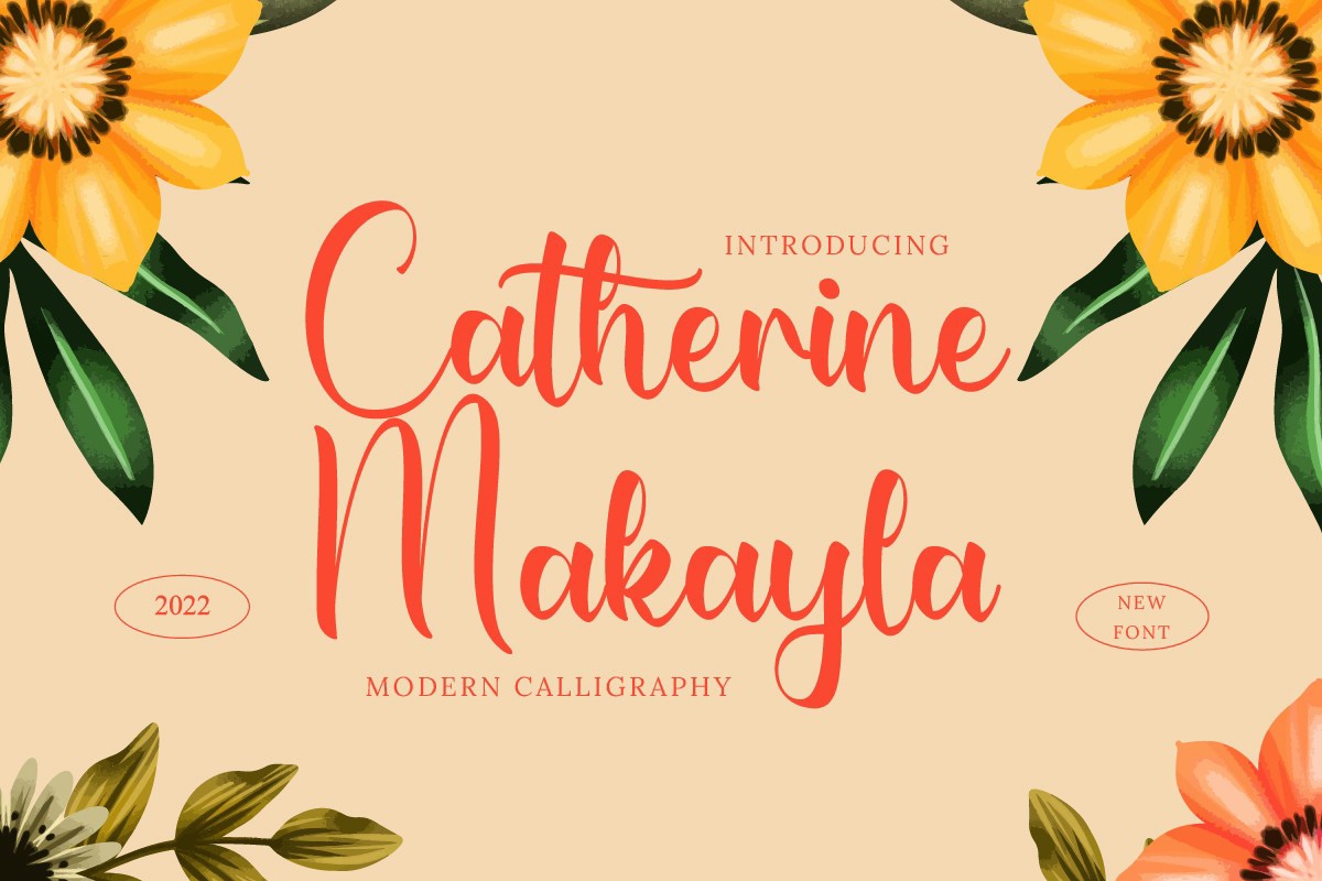 Catherine Makayla Regular Font preview