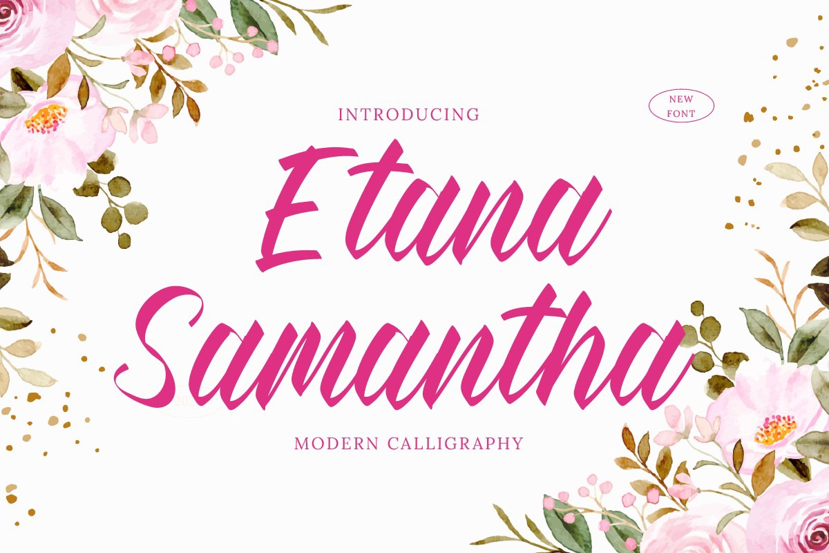 Etana Samantha Regular Font preview