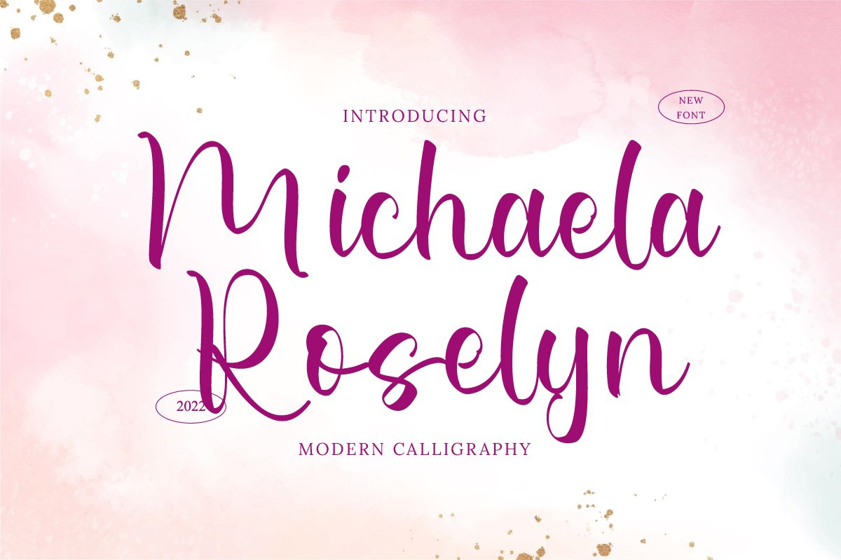 Michaela Roselyn Regular Font preview