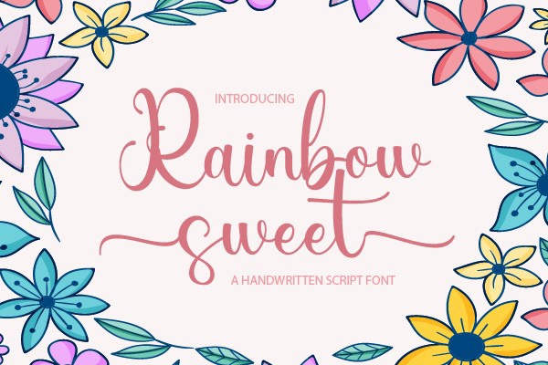 Rainbow Sweet Font preview