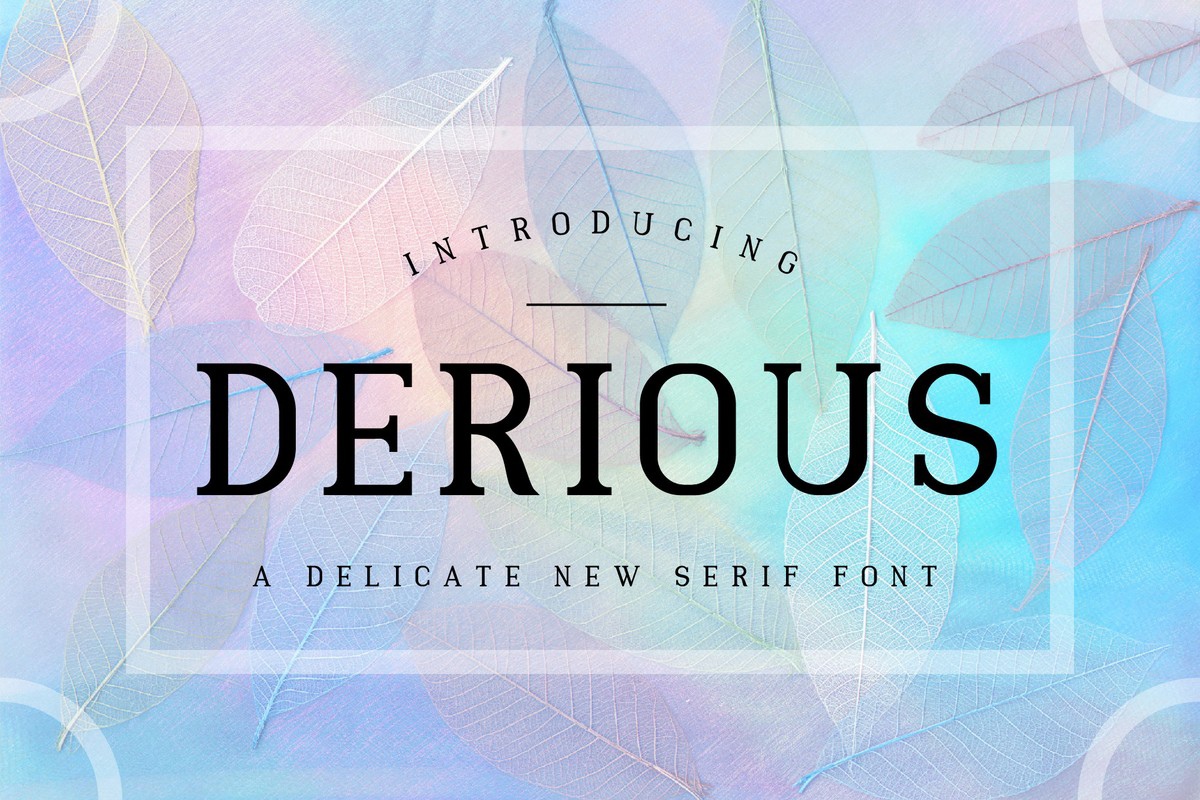 Derious Bold Font preview