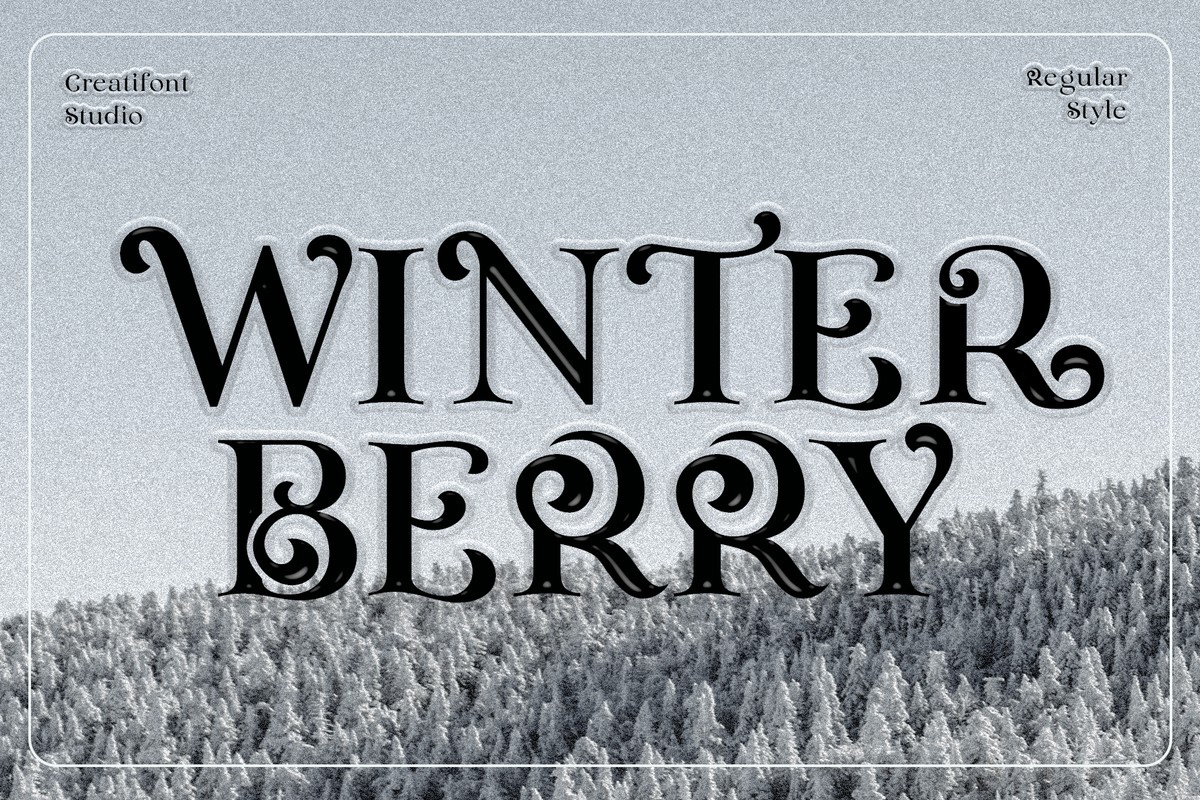 CF Winterberry Font preview