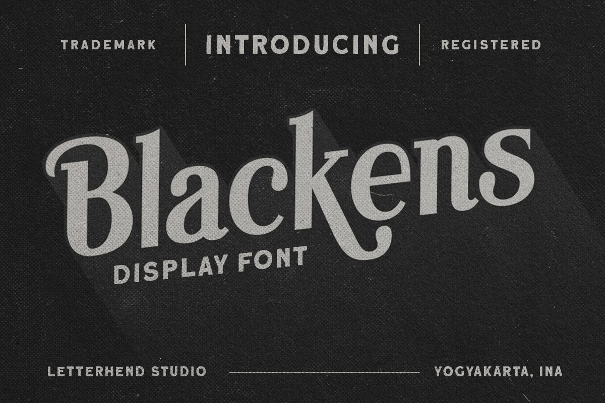 Blackens Font preview