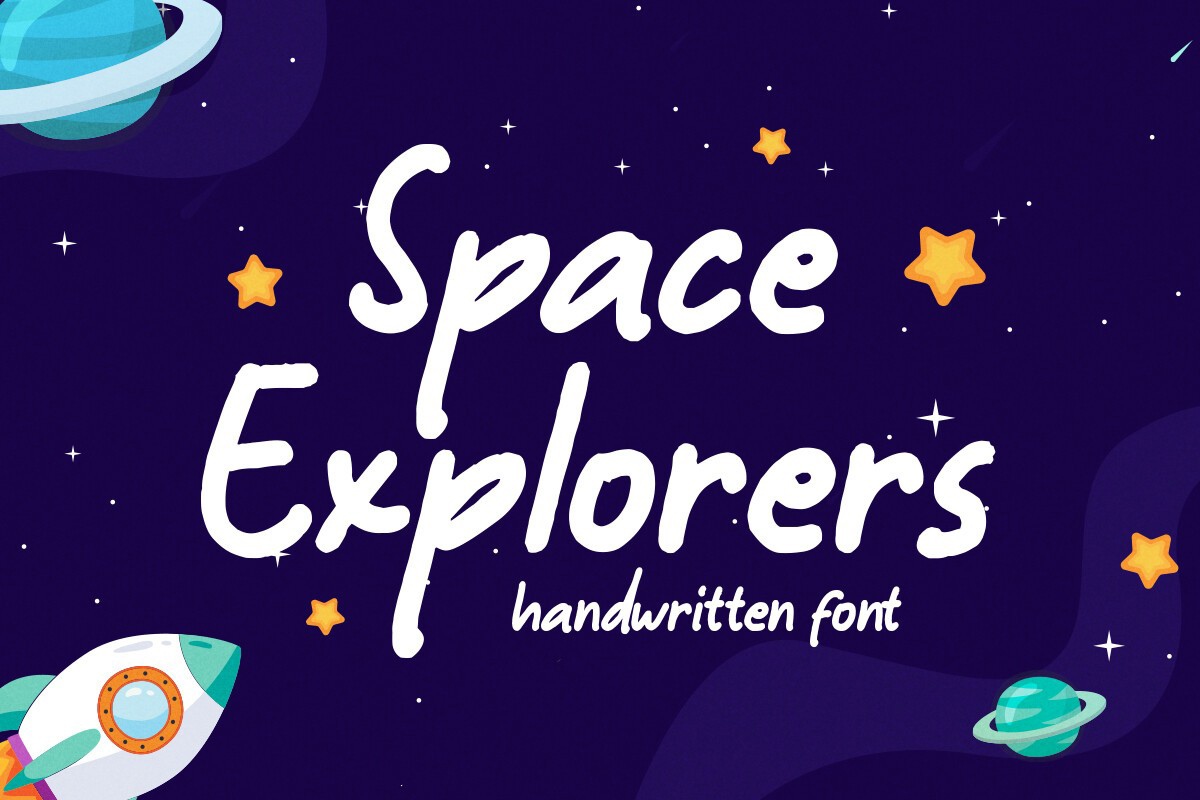 Space Explorers Font preview