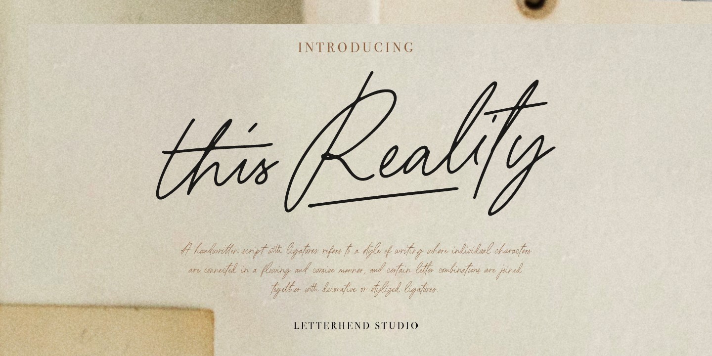 This Reality Font preview