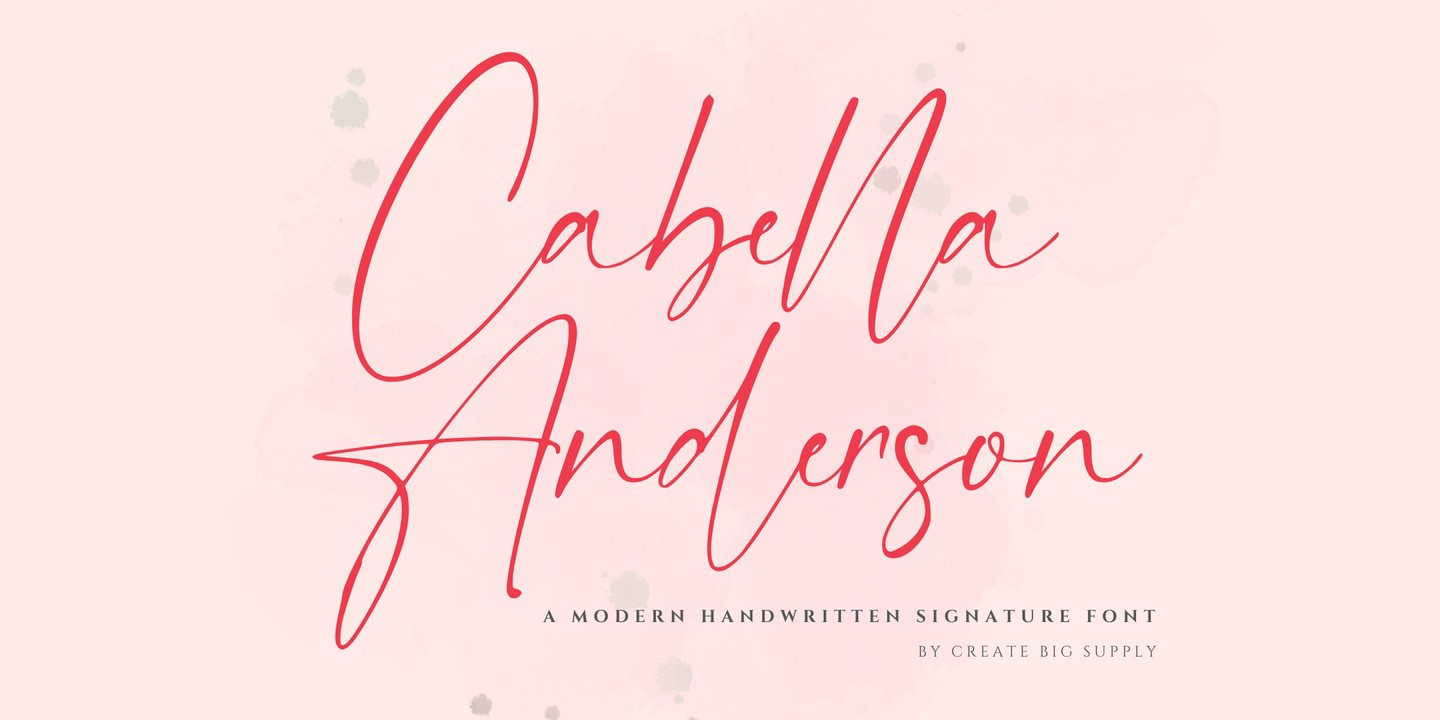 Cabella Anderson Font preview