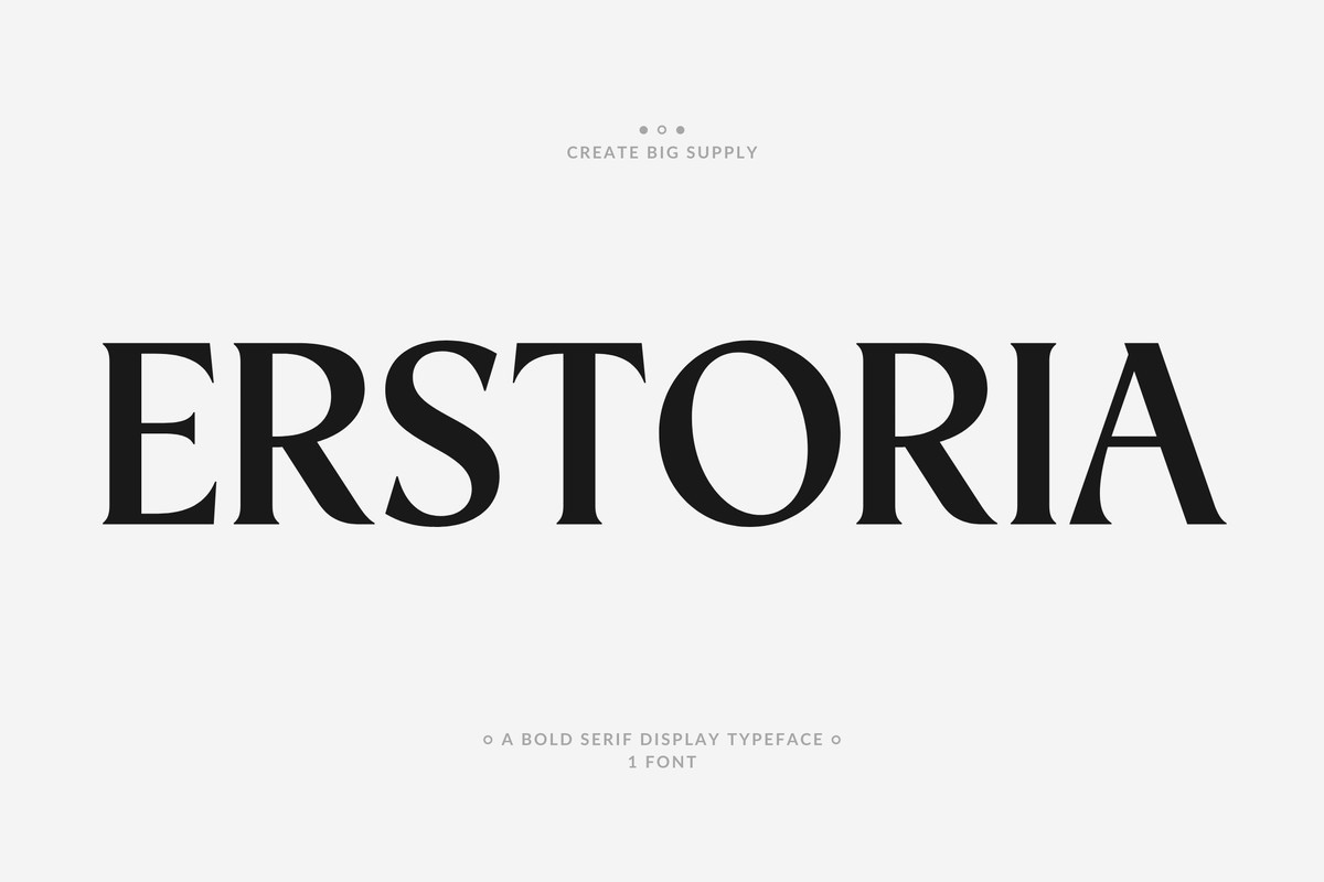 Erstoria Regular Font preview