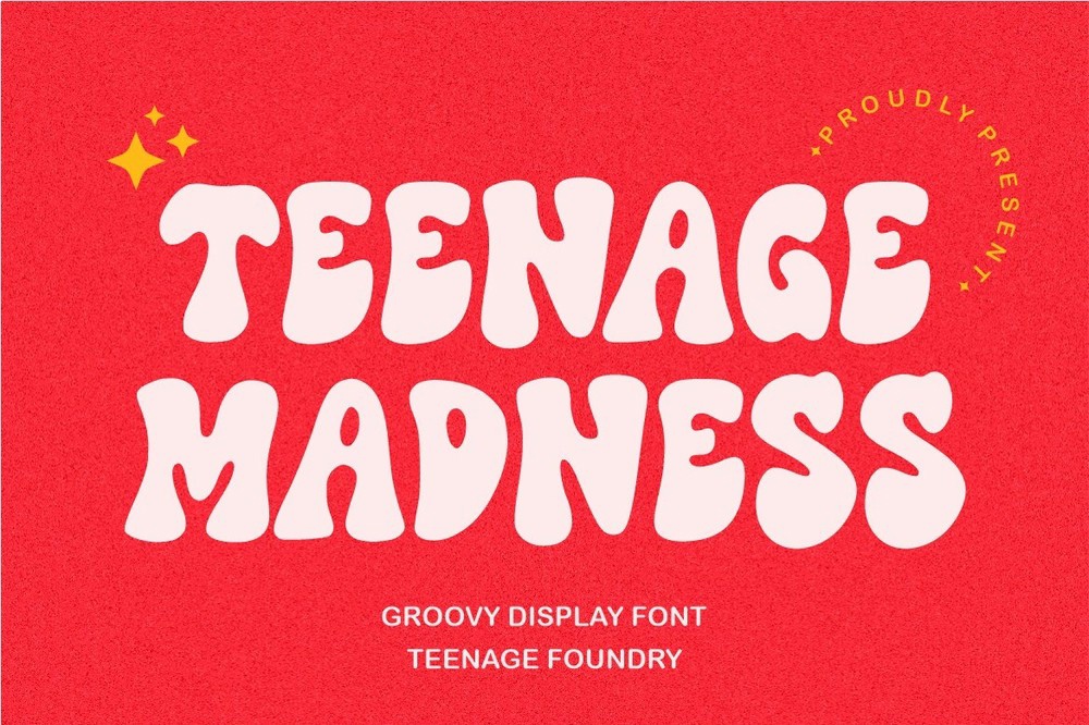 Teenage Madness Font preview