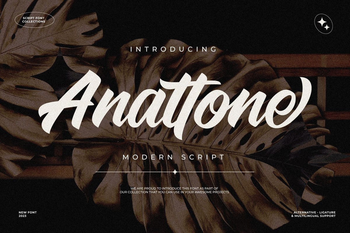Anattone Script Font preview