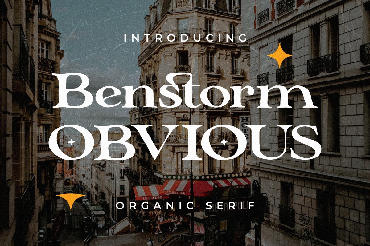 Benstorm Obvious Regular Font preview