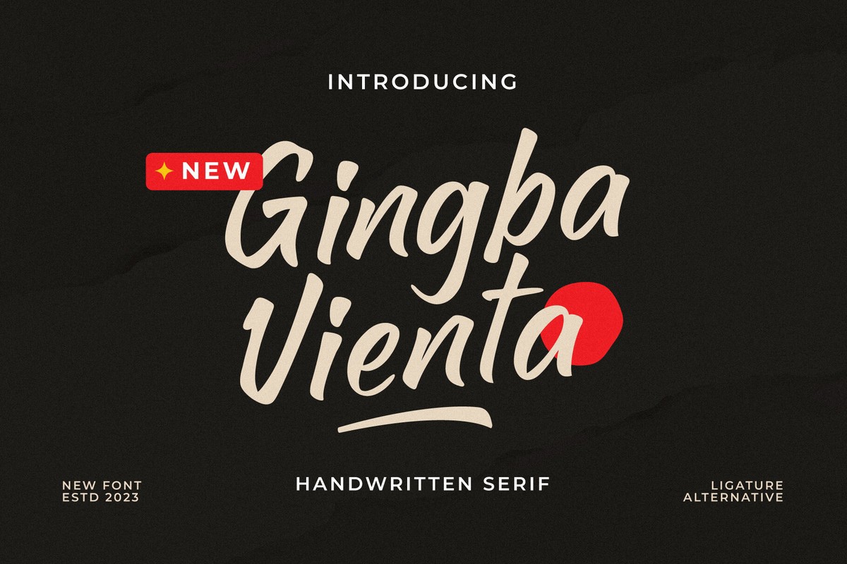 Gingba Vienta Regular Font preview