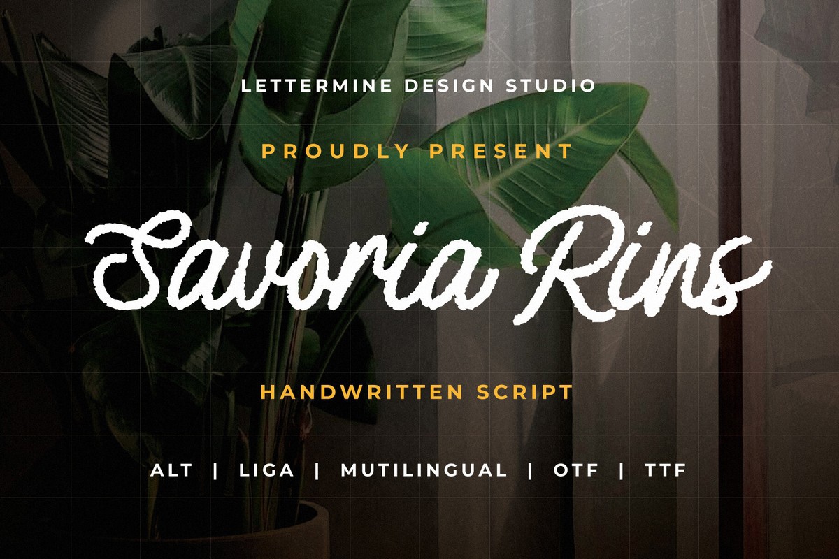 Savoria Rins Font preview