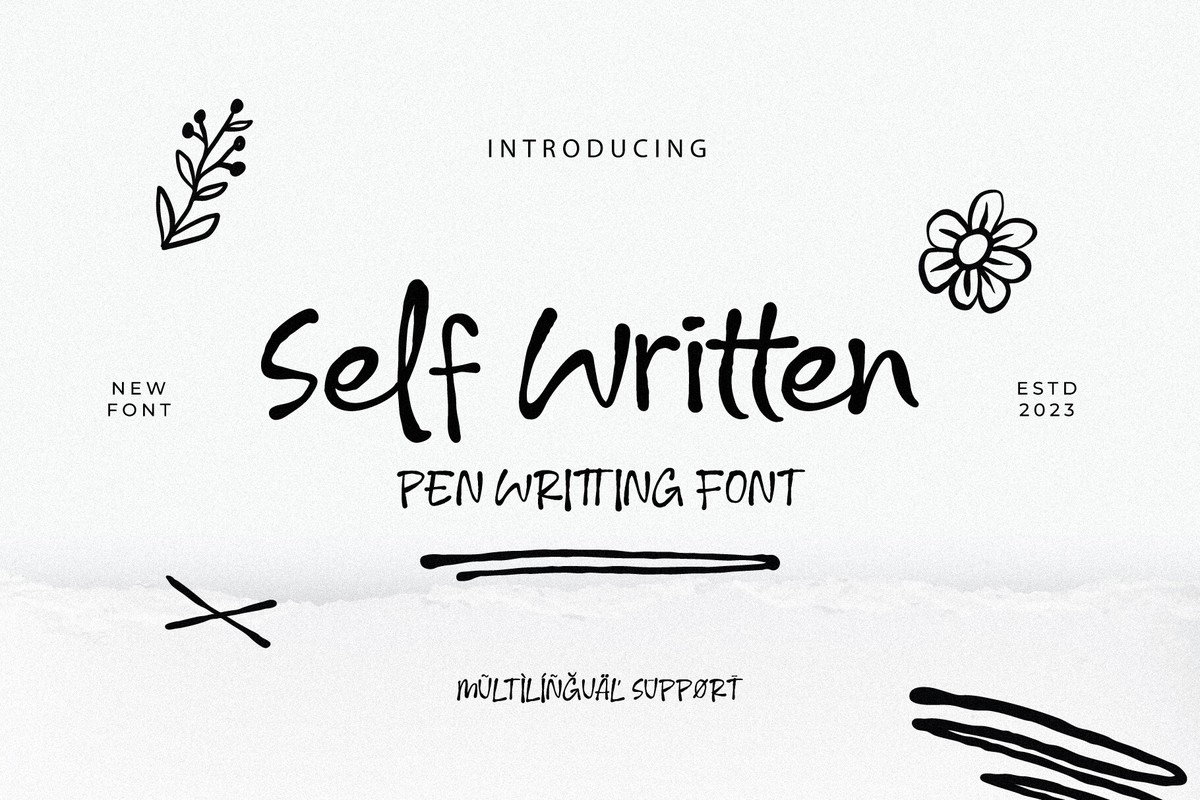 Self Written Font preview