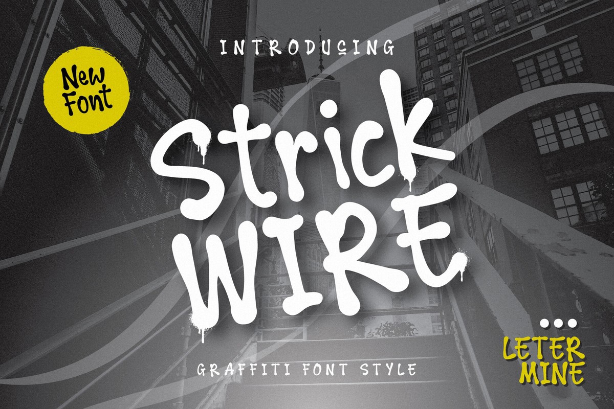 Strick Wire Font preview