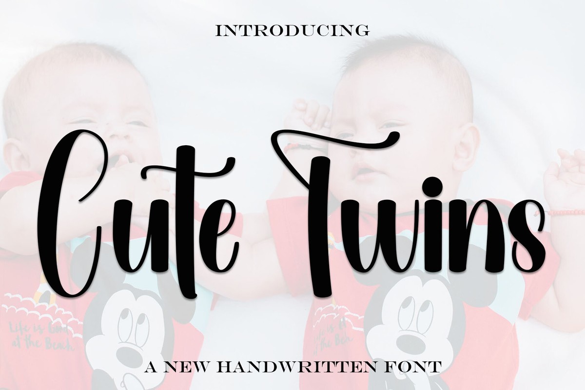 Cute Twins Regular Font preview