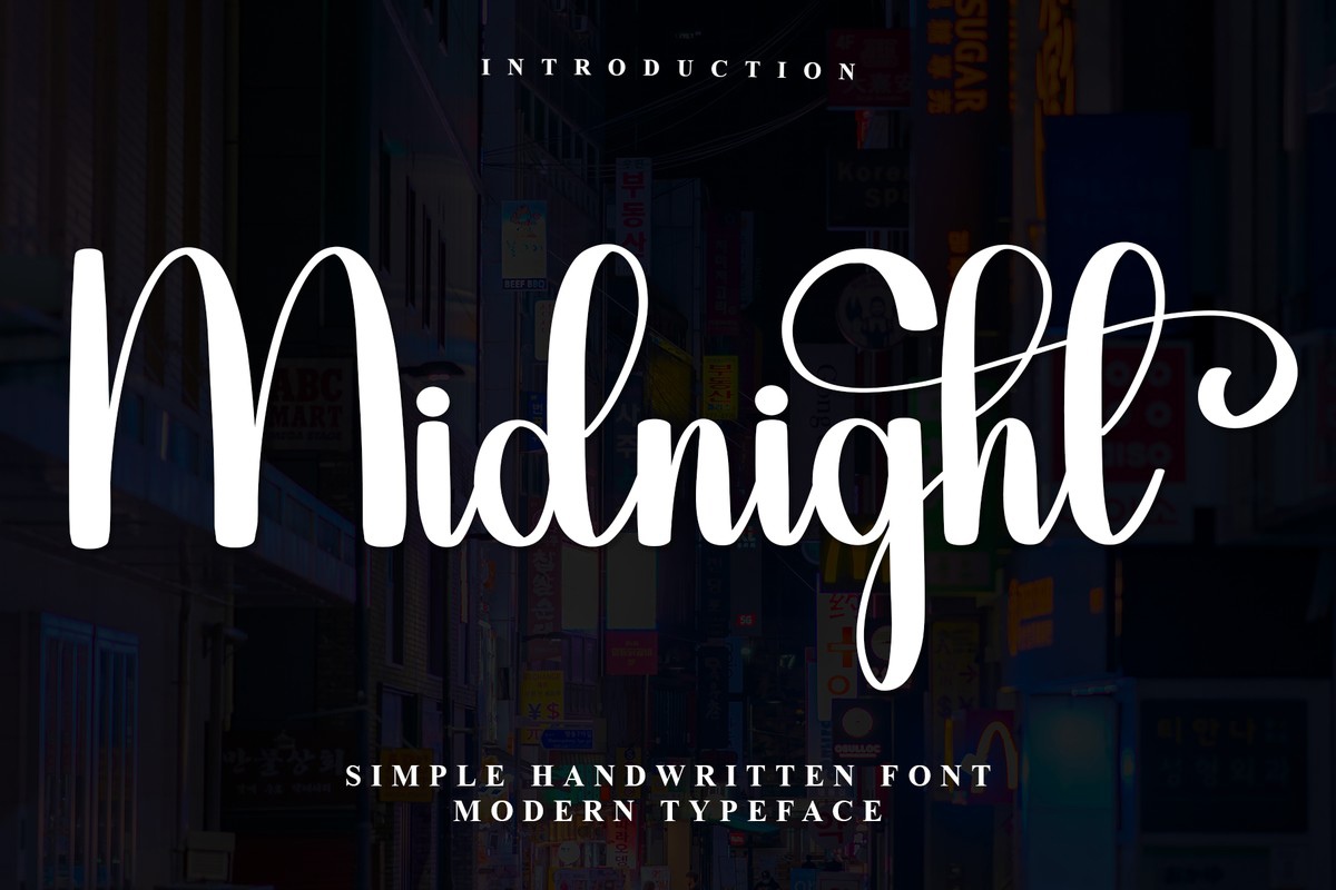 Midnight Regular Font preview