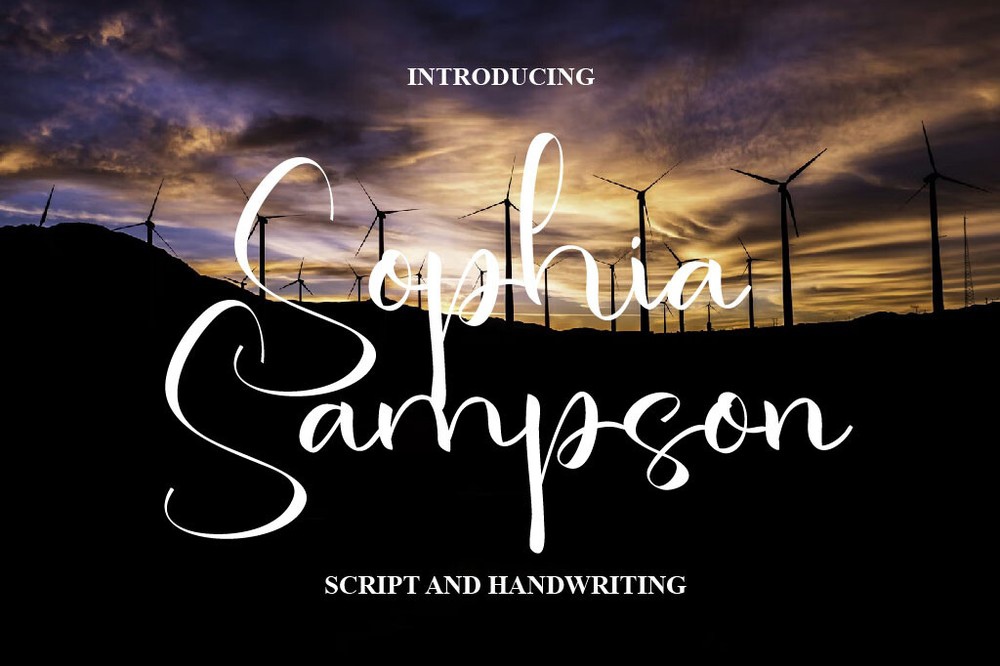 Sophia Sampson Font preview