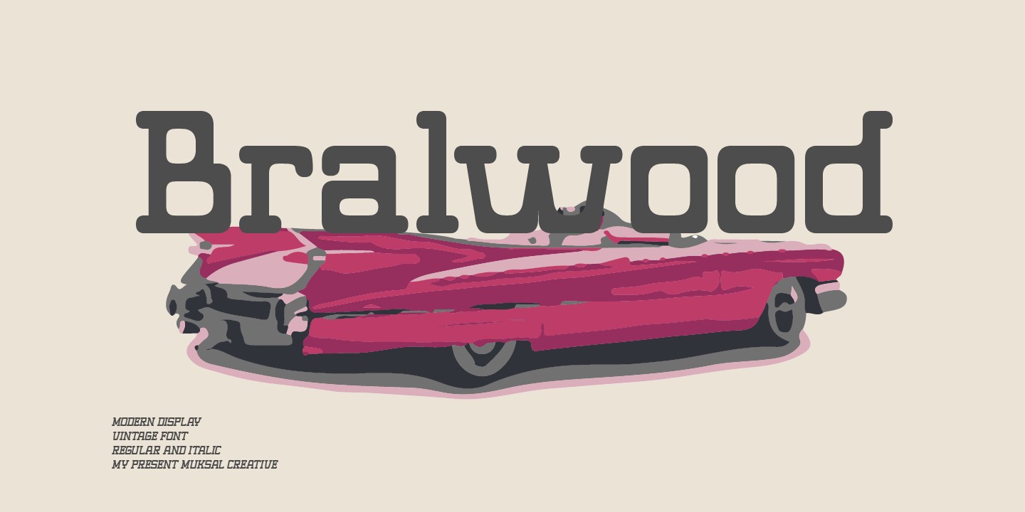 Bralwood Font preview