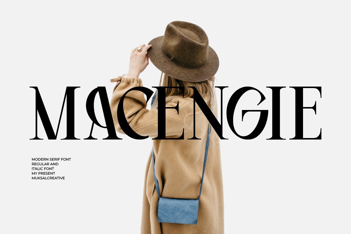 Macengie Italic Font preview