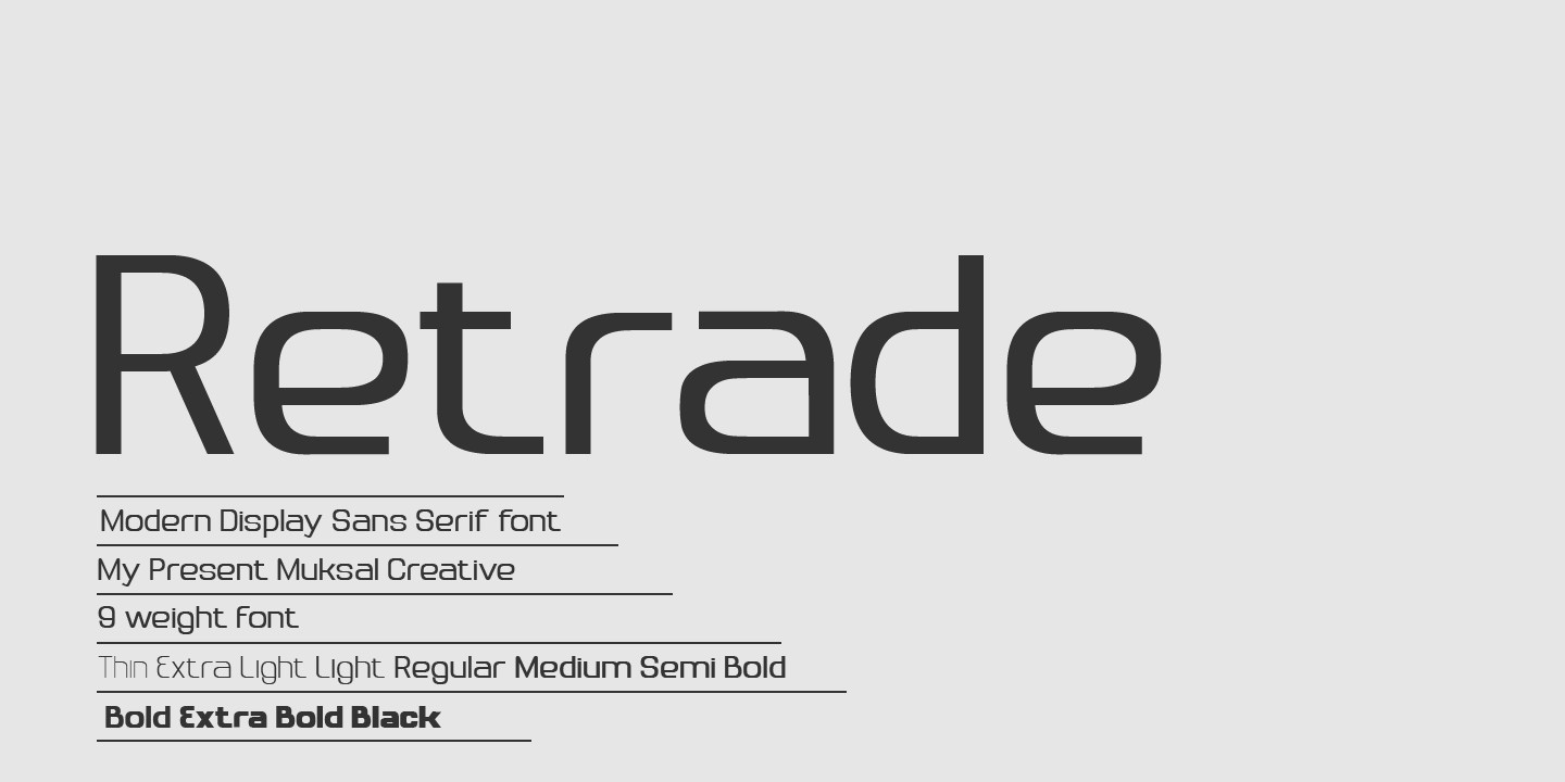 Retrade Bold Font preview