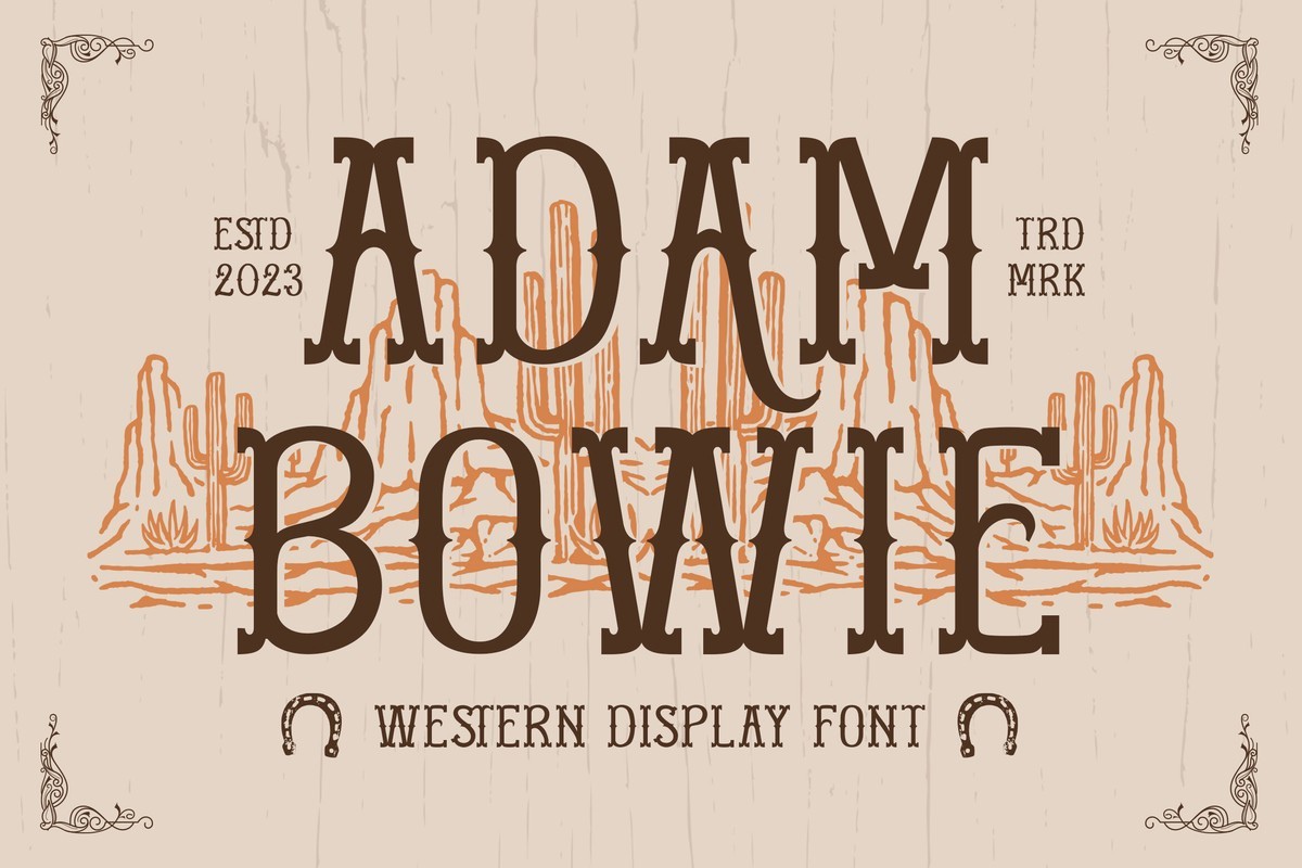Adam Bowie Font preview