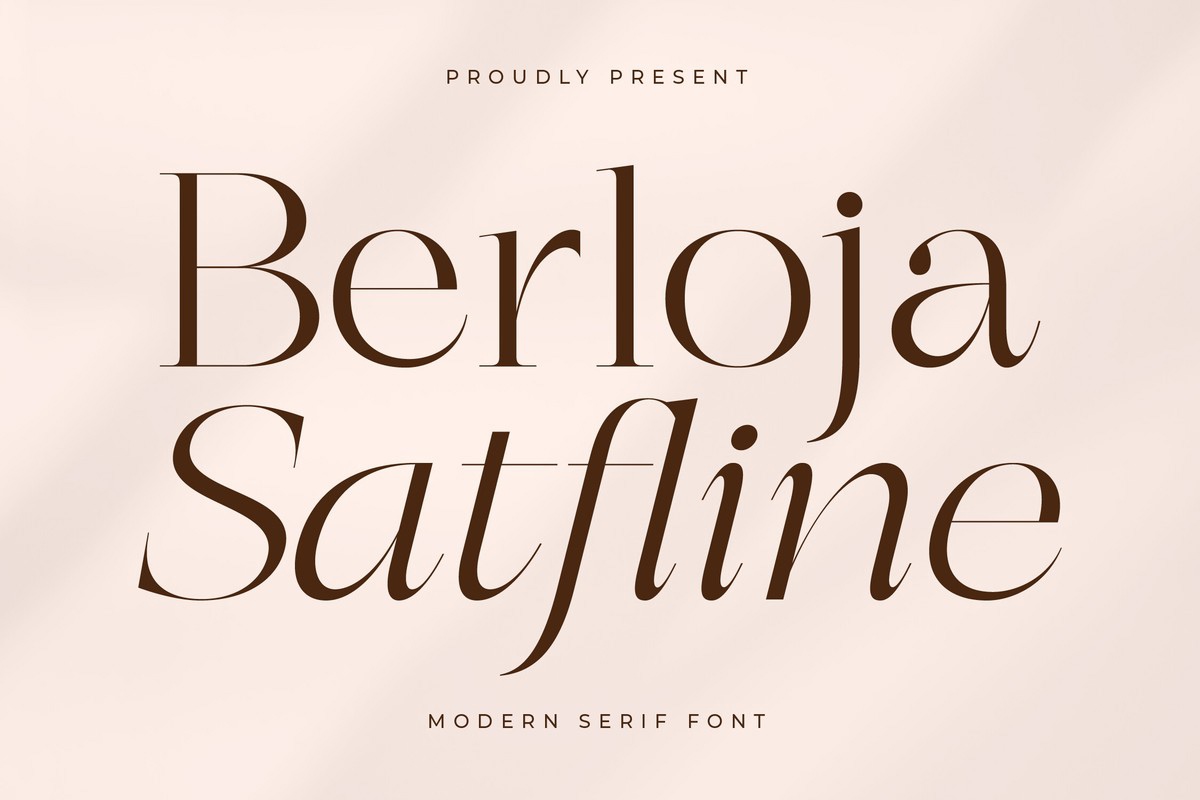 Berloja Satfline Regular Font preview