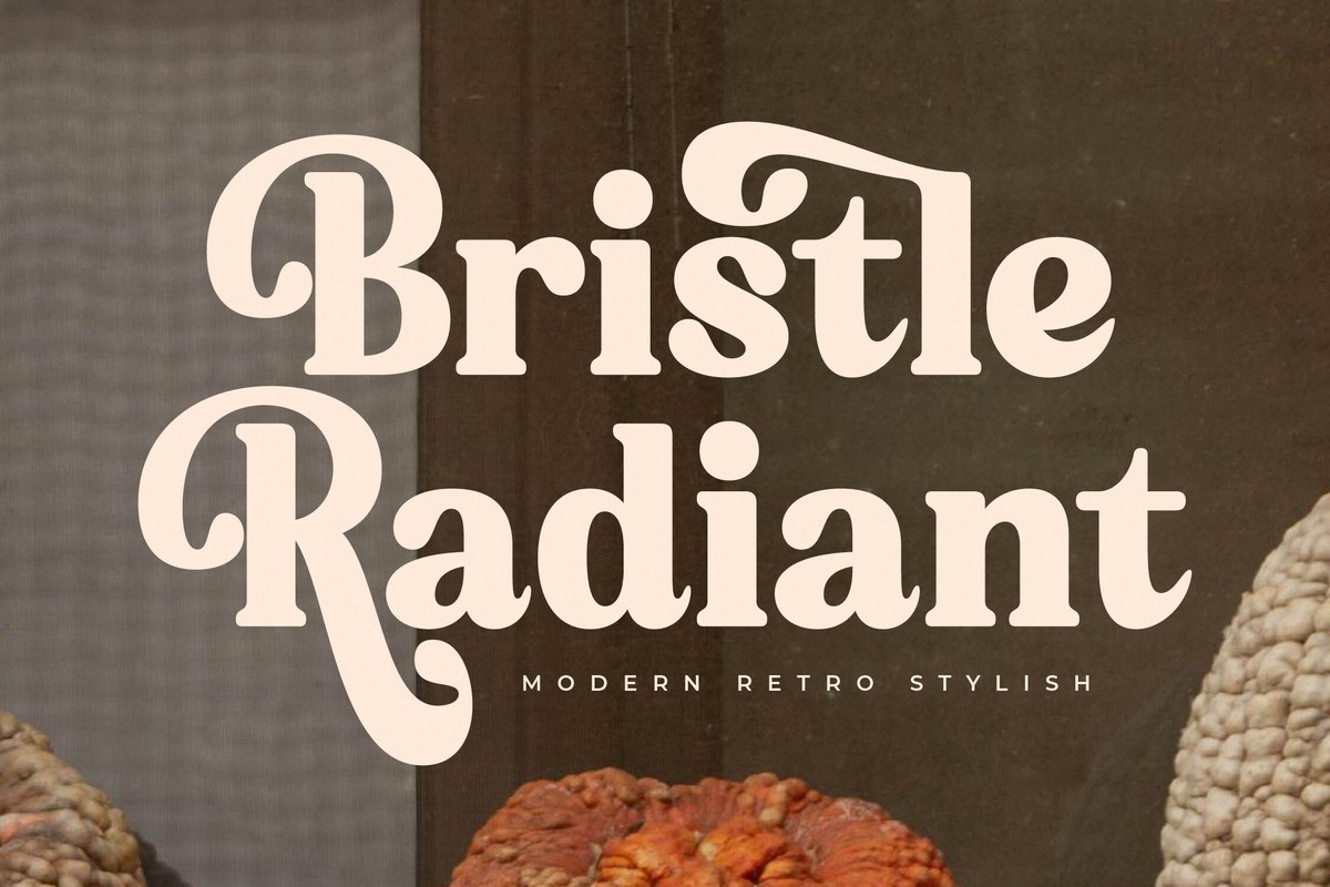 Bristle Radiant Regular Font preview