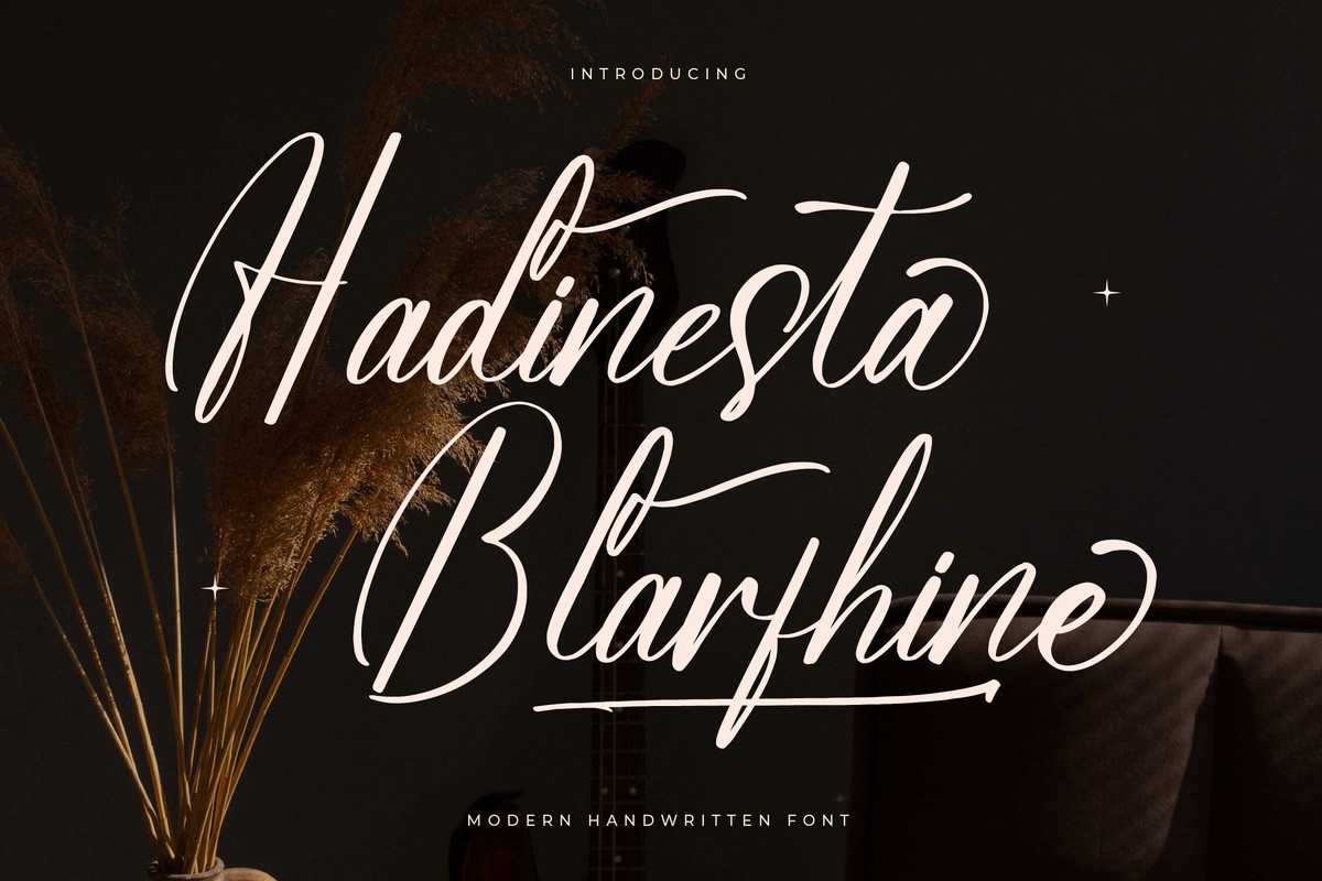 Hadinesta Blarfhine Font preview