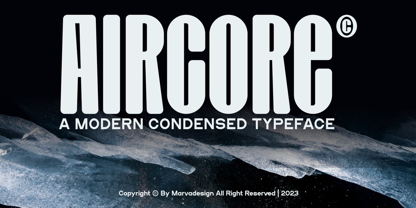 Aircore Regular Font preview