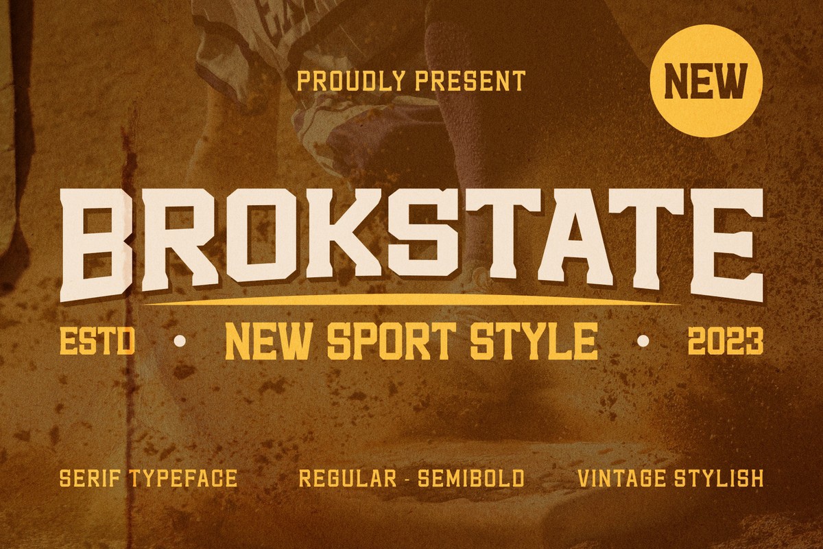 Brokstate Regular Font preview