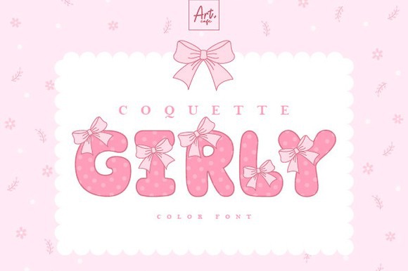 Coquette Girly Regular Font preview