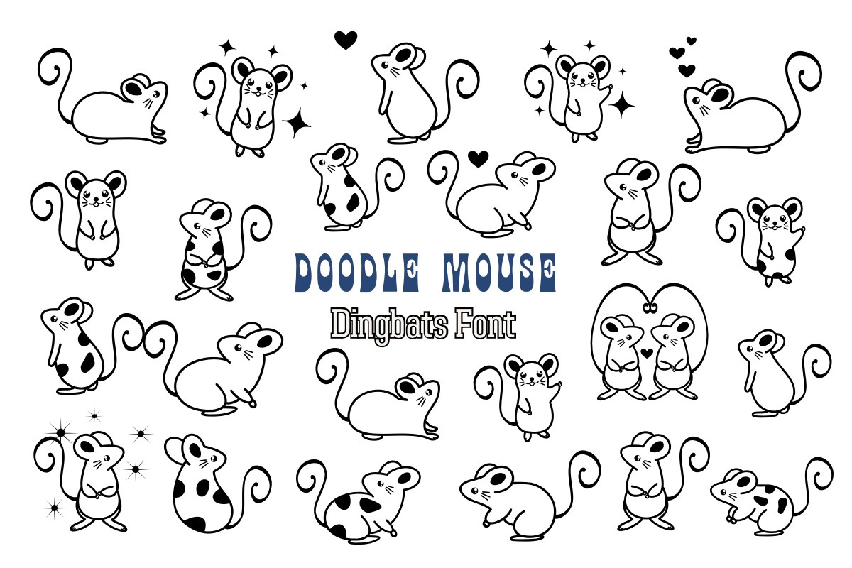 Doodle Mouse Font preview