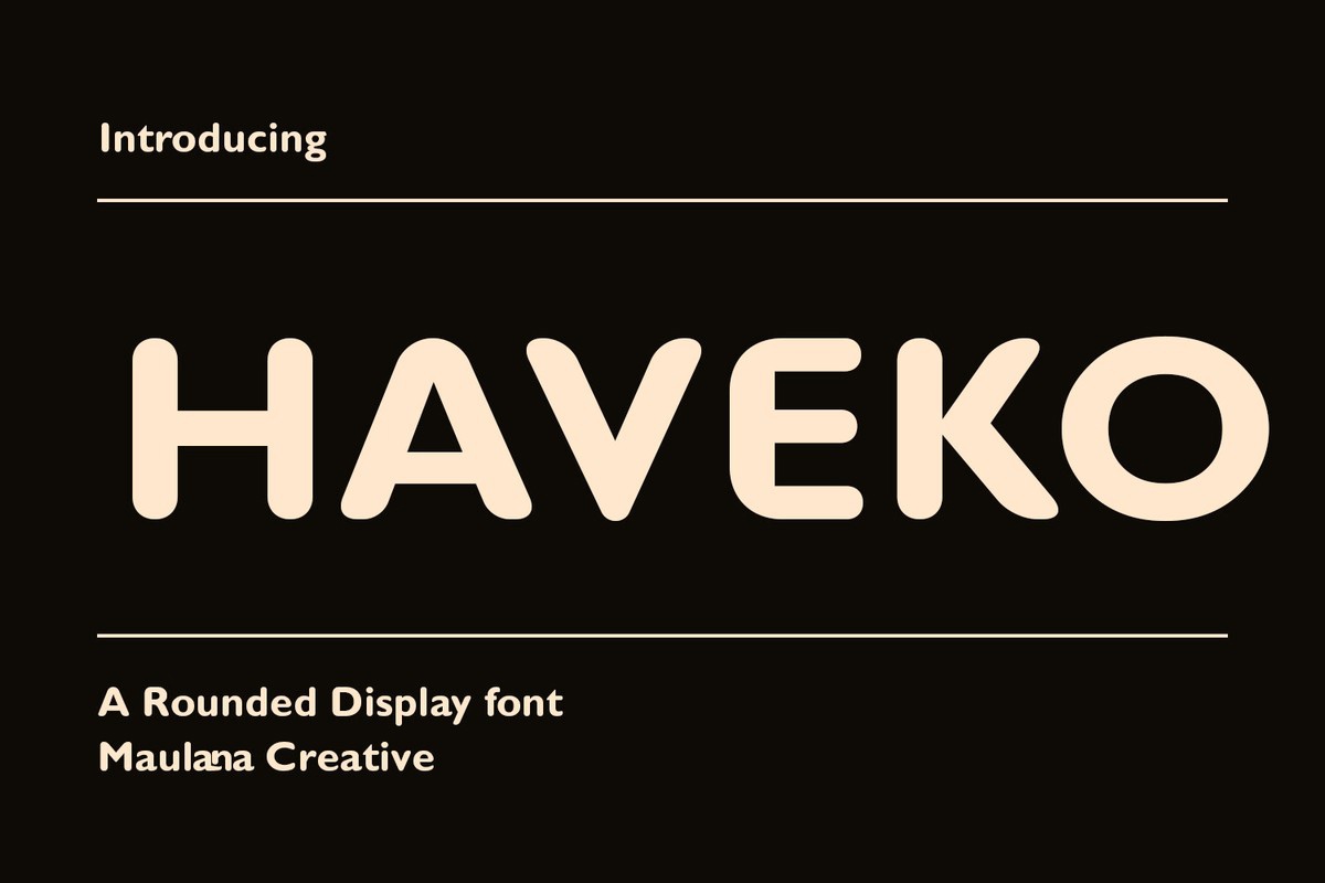 Haveko Font preview