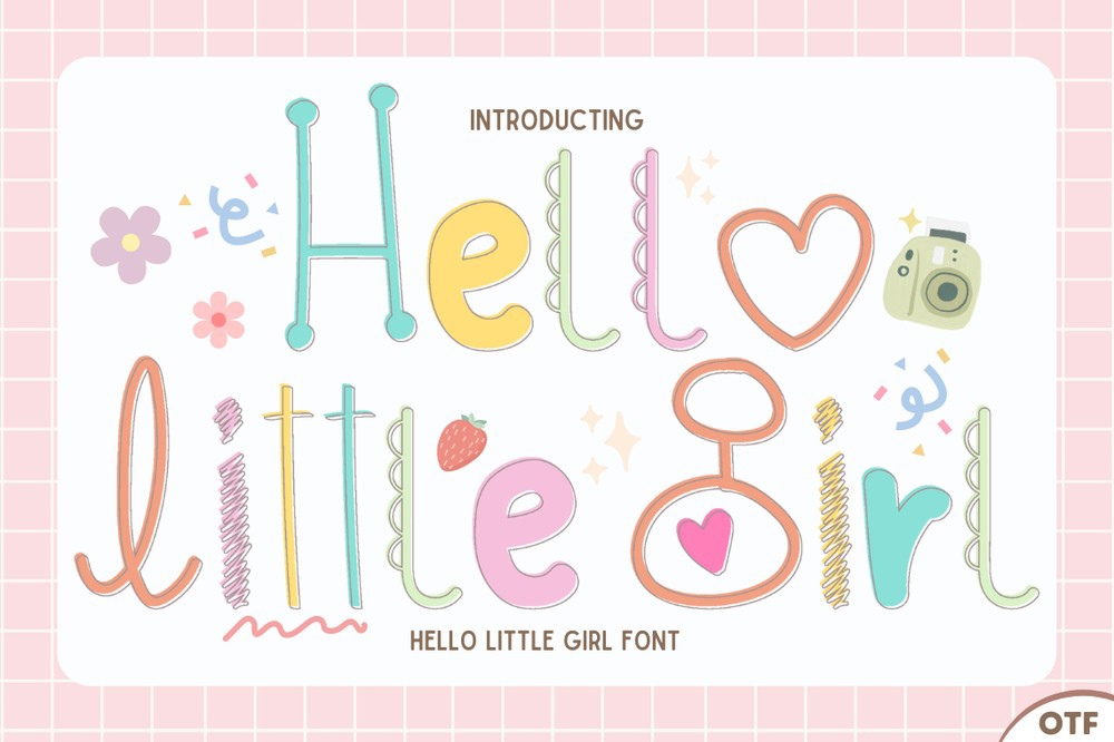 Hello Little Girl Font preview