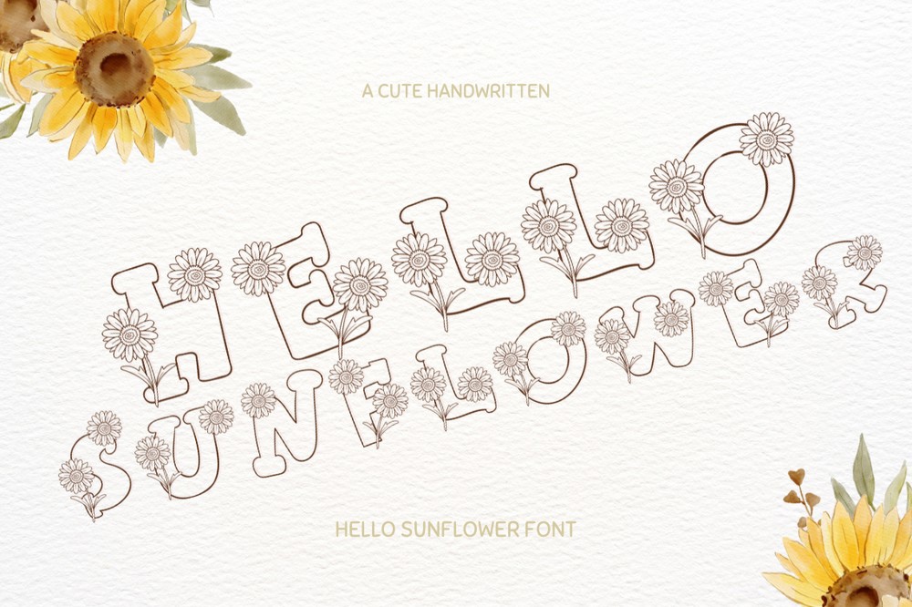 Hello Sunflower Font preview