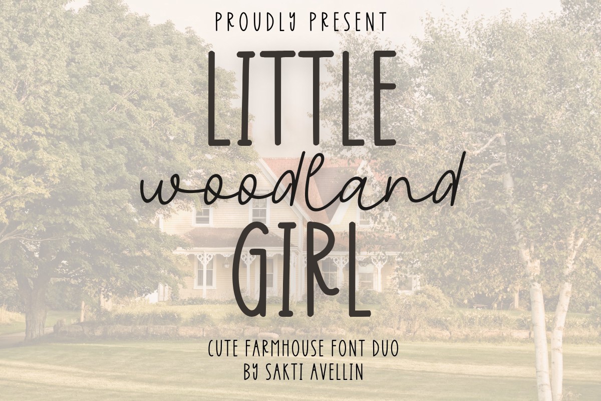 Little Girl Woodland Duo Font preview