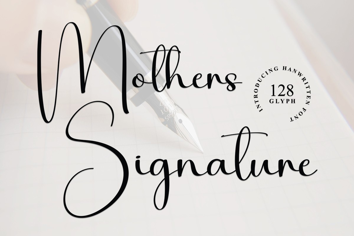 Mothers Signature Regular Font preview